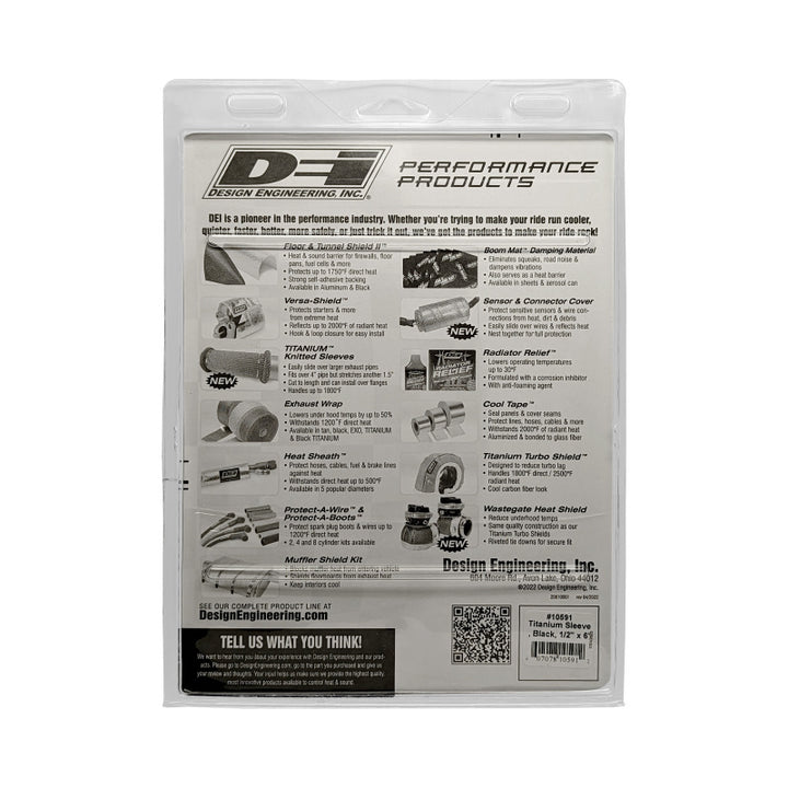 DEI Protect-A-Sleeve 1/2in ID x 6ft Universal - Titanium - Bull Strap