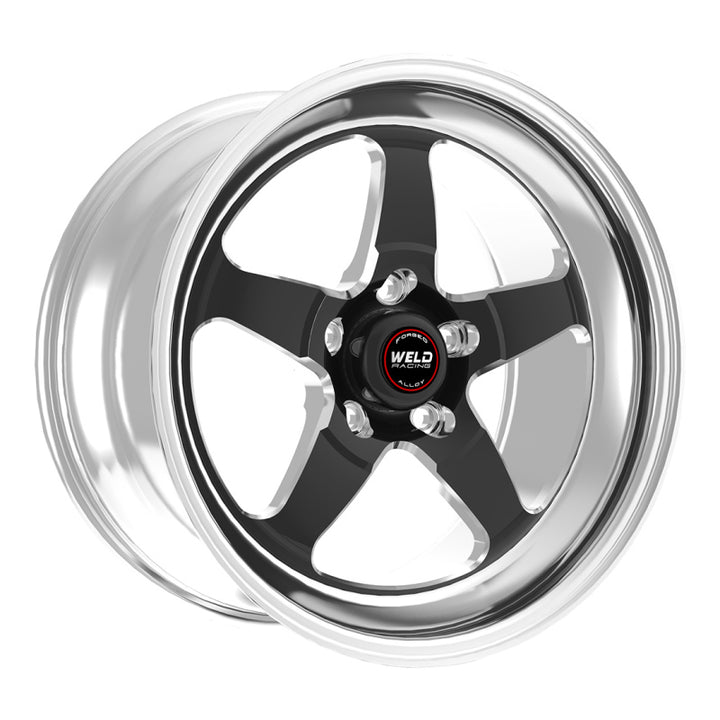 Weld S71 18x9 / 5x4.5 BP / 6.1in. BS Black Wheel (High Pad) - Non-Beadlock - Bull Strap