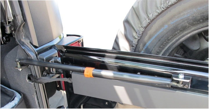 Rampage 2007-2010 Jeep Wrangler(JK) Rear Door Heavy Duty Gas Strut - Black - Bull Strap