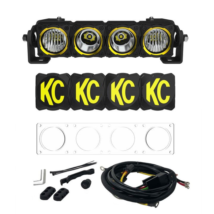 KC HiLiTES FLEX ERA LED 10in. Light Bar - Master Kit - Bull Strap