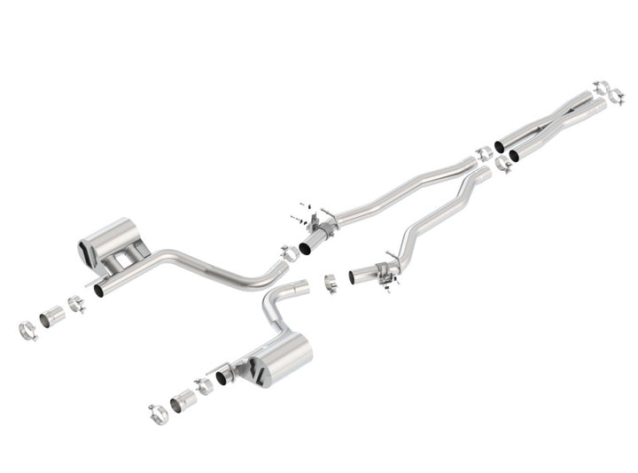 Borla 2015 Dodge Challenger SRT/392 Hemi 6.4L V8 ATAK Catback Exhaust w/ Valves Factory Bezel - Bull Strap