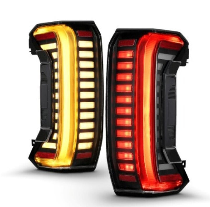 ANZO 22-24 Toyota Tundra (Does Not Fit LED Seq. Models) Z-Series Full LED Tail Lights - Pair - Bull Strap