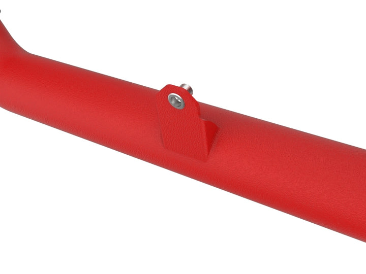 aFe 22-23 Ford Explorer BladeRunner Aluminum Hot and Cold Charge Pipe Kit - Red - Bull Strap