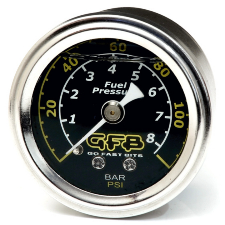 GFB Fuel Pressure Gauge (Suits 8050/8060) 40mm 1-1/2in 1/8MPT Thread 0-120PSI - Bull Strap