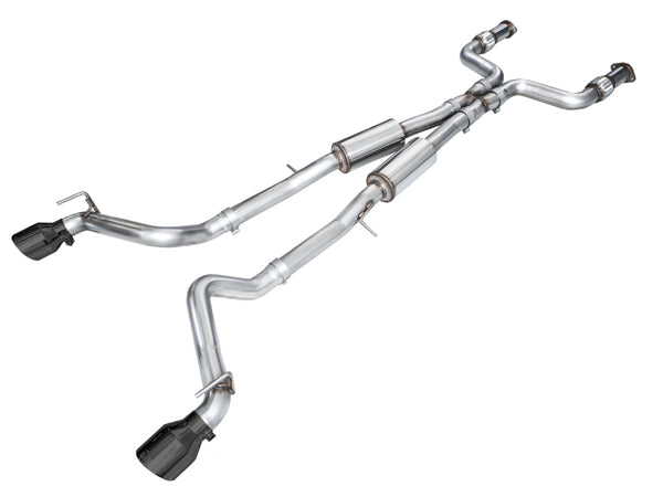 AWE 2023 Nissan Z RZ34 RWD Track Edition Catback Exhaust System w/ Diamond Black Tips - Bull Strap