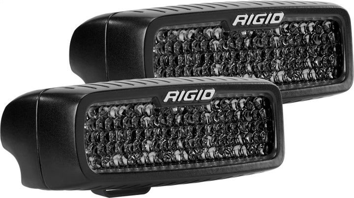 Rigid Industries SR-Q Series PRO Midnight Edition - Spot - Diffused - Pair - Bull Strap