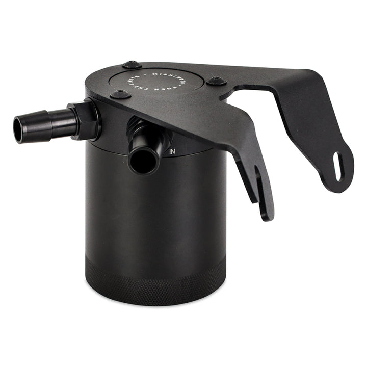 Mishimoto 2021+ Ford Bronco 2.3L Baffled Oil Catch Can - PCV Side - Black - Bull Strap