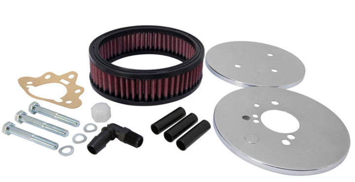 K&N Custom Round Racing Assembly Red 5.875in OD x 2.406in ID x 1.75in Height - Bull Strap
