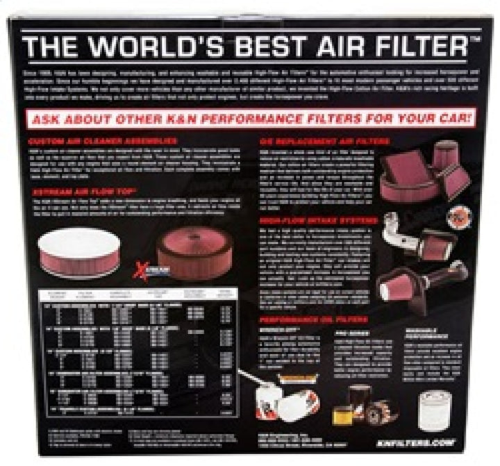 K&N Replacement Air Filter GM CARS & TRUCKS, V8, 1966-84 - Bull Strap