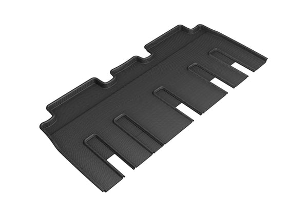 3D MAXpider 2017-2020 Tesla Model X Folding 7-Seats Kagu 2nd Row Floormats - Black - Bull Strap