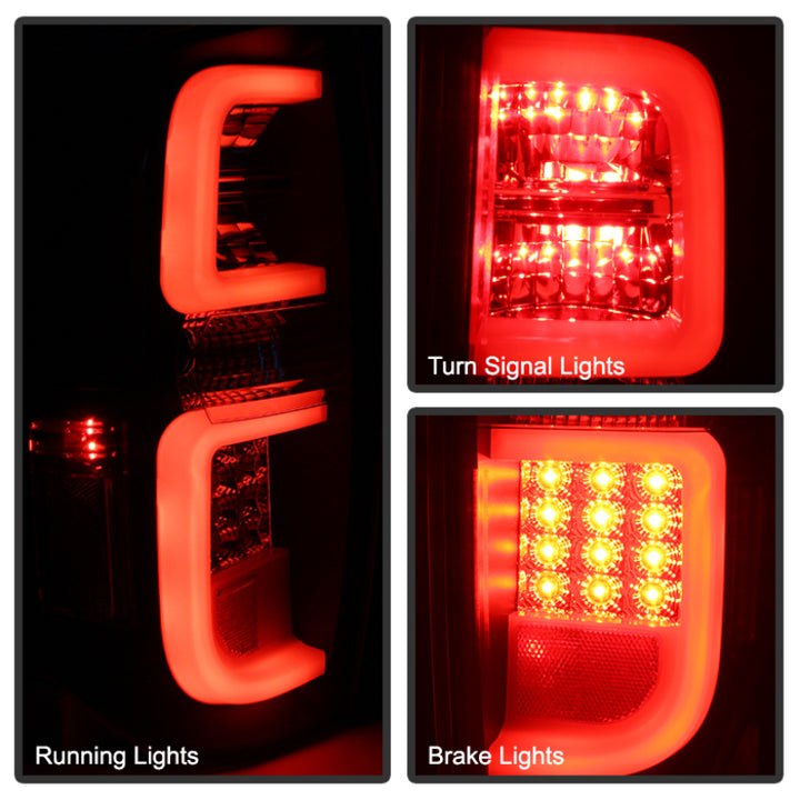 Spyder Toyota Tundra 2014-2016 Light Bar LED Tail Lights Black ALT-YD-TTU14-LED-BK - Bull Strap