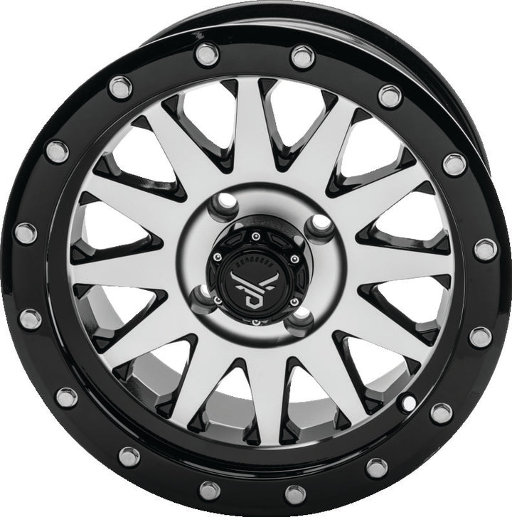 QuadBoss Wagon 18X7 - 4+3 - 4/156 - Machined - Bull Strap