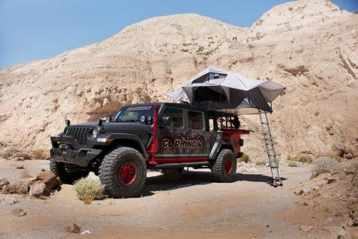 Go Rhino 19-21 Jeep Gladiator XRS Overland Xtreme Rack - Black - Bull Strap