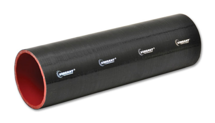 Vibrant 4 Ply Reinforced Silicone Straight Hose Coupling - 1.75in I.D. x 12in long (BLACK) - Bull Strap