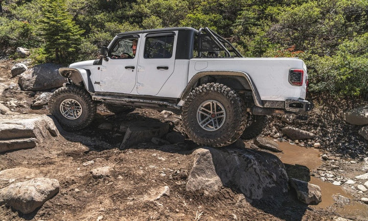 AVS 2018 Jeep Wrangler Unlimited (4-Door) Ventvisor Outside Mount Window Deflectors 4pc - Smoke - Bull Strap