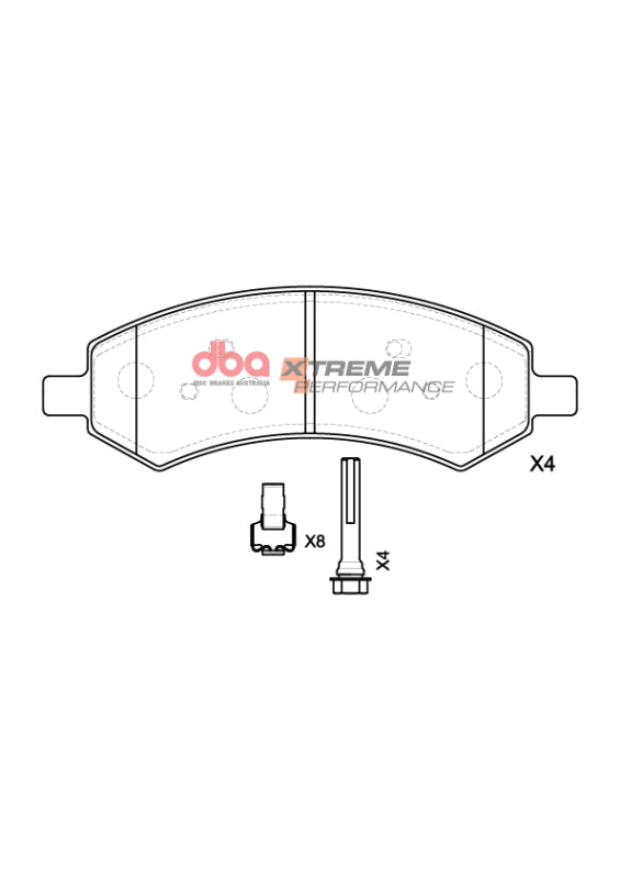 DBA 05-10 Ford Mustang GT XP Performance Front Brake Pads - Bull Strap