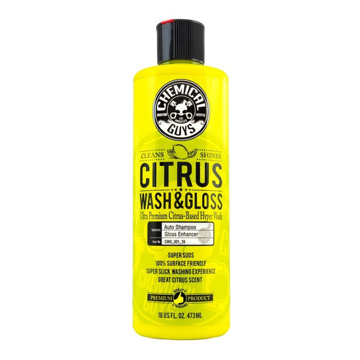Chemical Guys Citrus Wash & Gloss Concentrated Car Wash - 16oz - Bull Strap