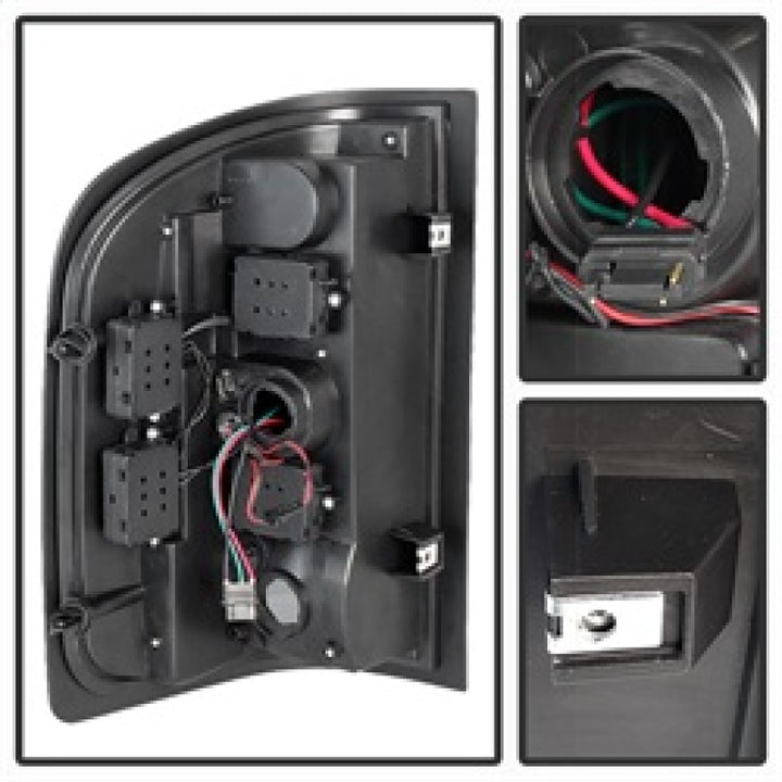 xTune Chevy Silverado 07-13 LED Tail Lights Black Smoke ALT-JH-CS07-LED-BKSM - Bull Strap
