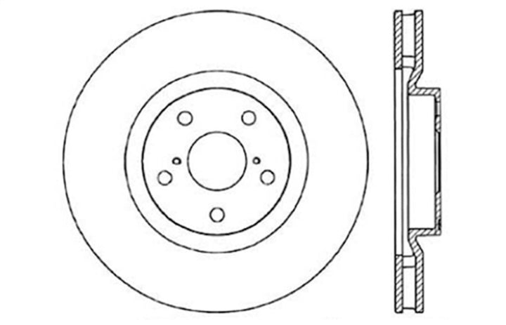 StopTech 93-98 Toyota Supra Turbo Drilled Left Front Rotor - Bull Strap