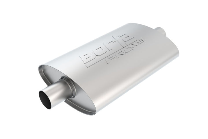 Borla Universal Pro-XS 2.5in Inlet//Outlet Center/Center Muffler - Bull Strap