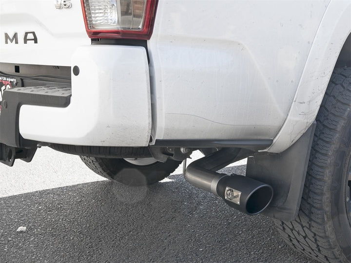 aFe MACH Force-Xp 2-1/2in 304 SS Cat-Back Exhaust w/Black Tips 2016+ Toyota Tacoma L4-2.7L / V6-3.5L - Bull Strap