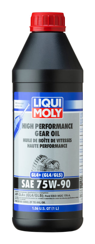 LIQUI MOLY 1L High Performance Gear Oil (GL4+) SAE 75W90 - Bull Strap