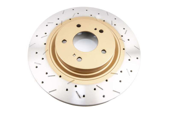 DBA 8/93-94 Nissan Skyline R32 GT-R/95-7/98 R33 & R34 GT-R Front Drilled & Slotted 4000 Series Rotor - Bull Strap