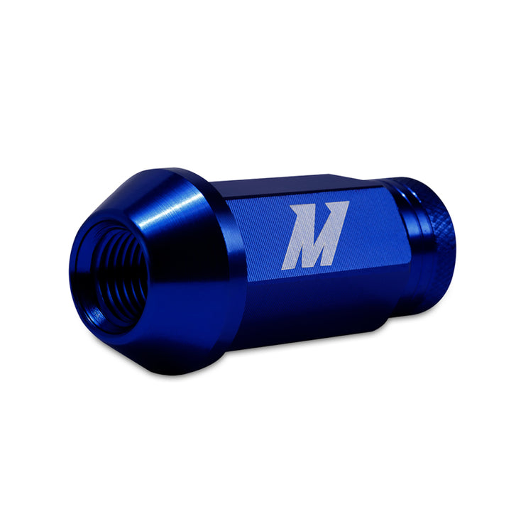 Mishimoto Aluminum Locking Lug Nuts M12x1.5 20pc Set Blue - Bull Strap
