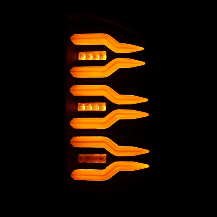 AlphaRex 02-06 Dodge Ram 1500/03-06 Dodge Ram 2500+3500 Luxx-Series LED Tail Lights (Pair) Black - Bull Strap