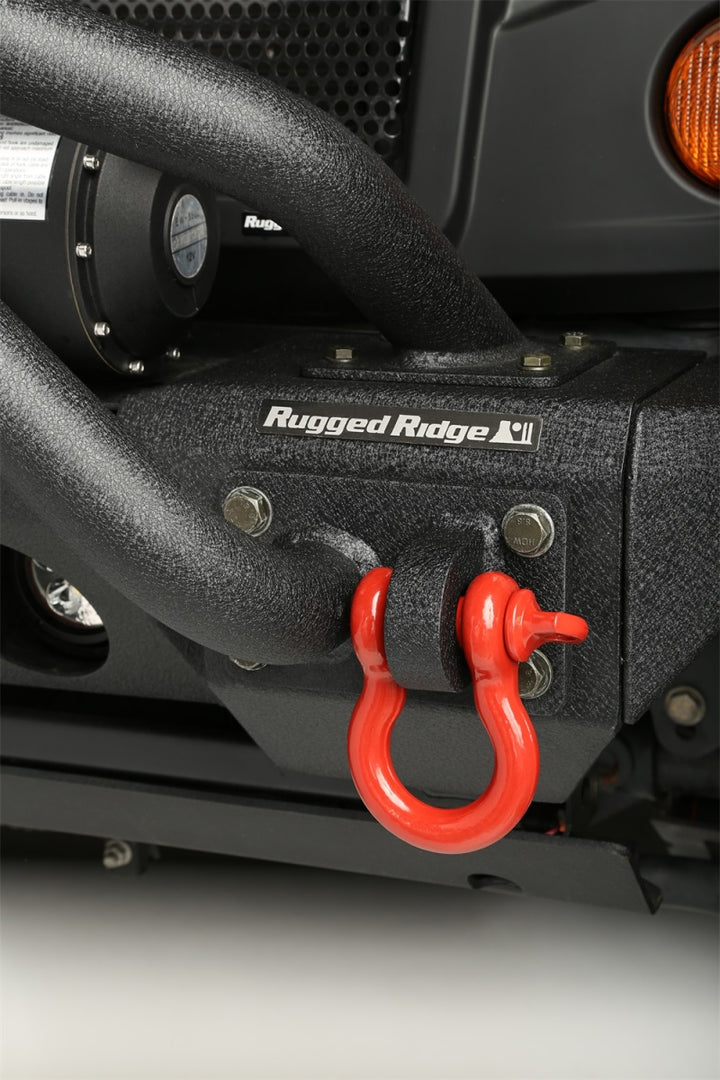 Rugged Ridge Red 7/8in D-Shackles - Bull Strap