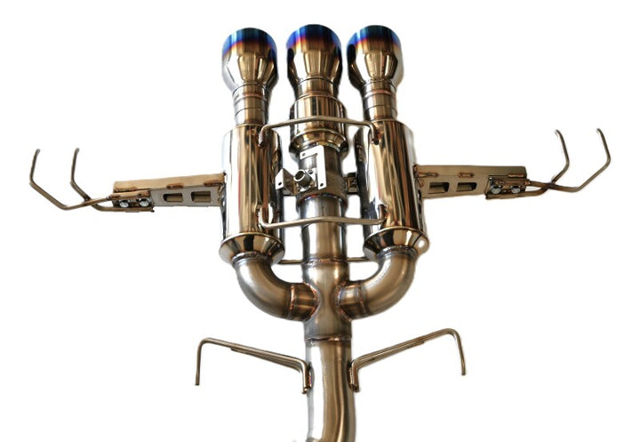 Invidia 22+ HONDA CIVIC TYPE-R FL5 R400 SINGLE LAYER TI TIP FULL CAT-BACK (NON POLISH PIPE) - Bull Strap