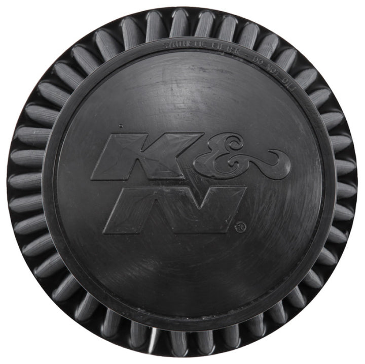 K&N Universal Rubber Filter Round Tapered 6in Flange ID x 7.5in Base OD x 5.25in Top OD x 8in Height - Bull Strap