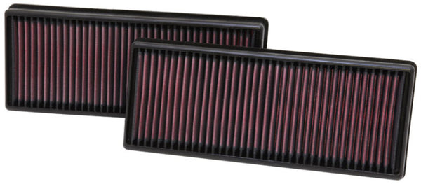 K&N Replacement Air Filter 12.563in O/S Length x 5.25in O/S Width x 1.625in H (Inc 2 Filters) - Bull Strap