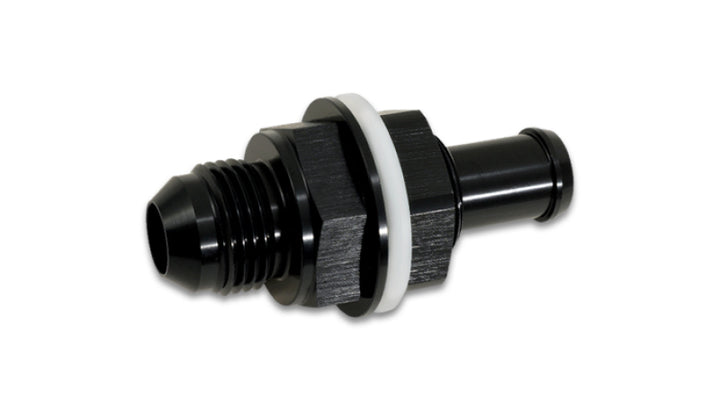Vibrant Bulkhead Fuel Cell Adapter -6AN Male Flare x 5/16in Barb - Bull Strap