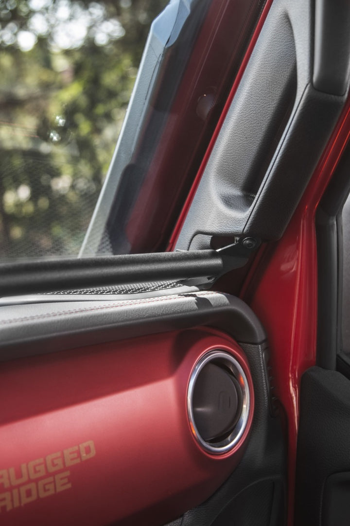 Rugged Ridge 18-21 Jeep Wrangler/Gladiator (JL/JT) Dash Bar - Black - Bull Strap