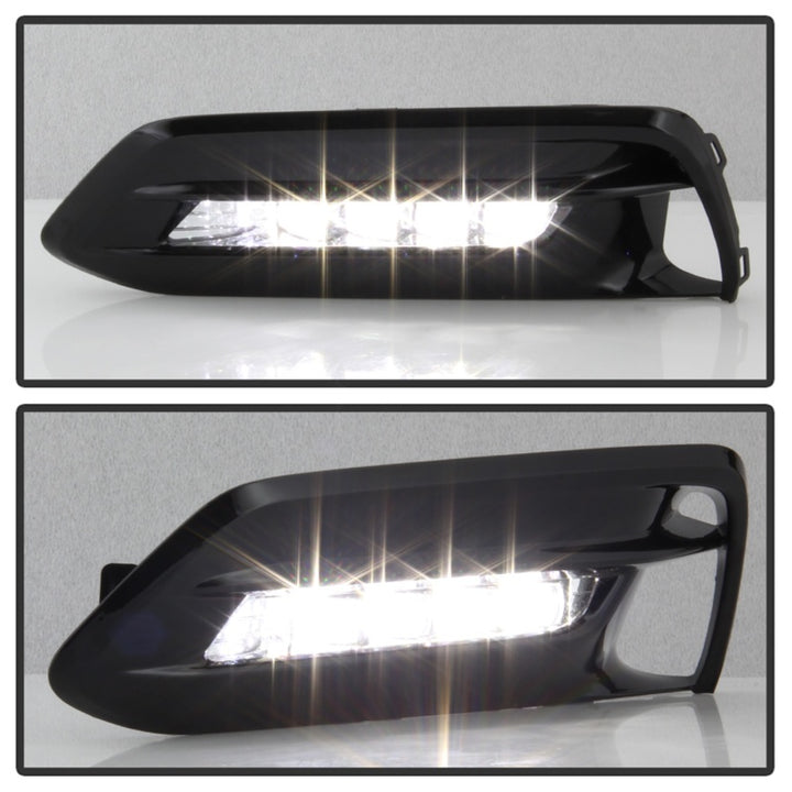 Spyder 18-19 Honda Accord Sedan OEM LED Fog Lights w/OEM Fit Switch - Clear (FL-HA2018-4D-LED-C) - Bull Strap