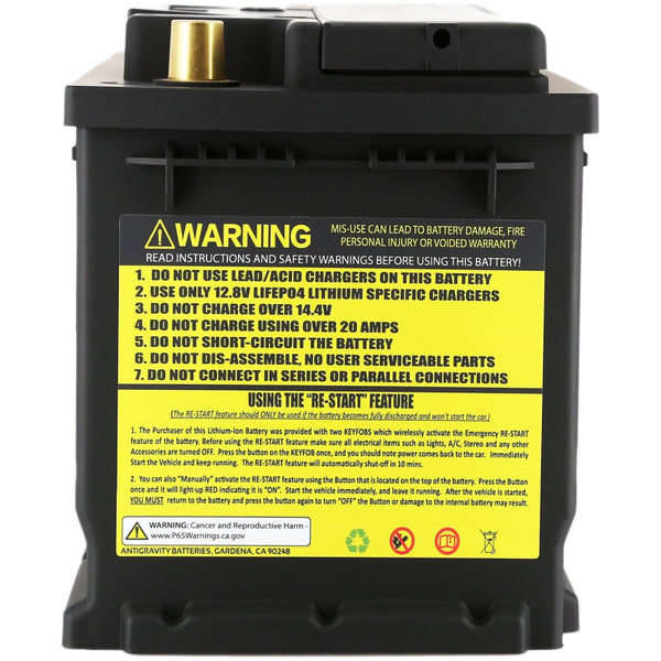 Antigravity H6/Group 48 Lithium Car Battery - Bull Strap