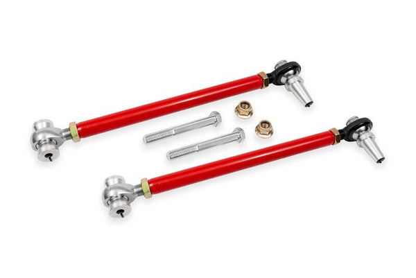 BMR 16-24 Chevrolet Camaro Double Adj. Front Lower Control Arms w/ Rod Ends - Red - Bull Strap