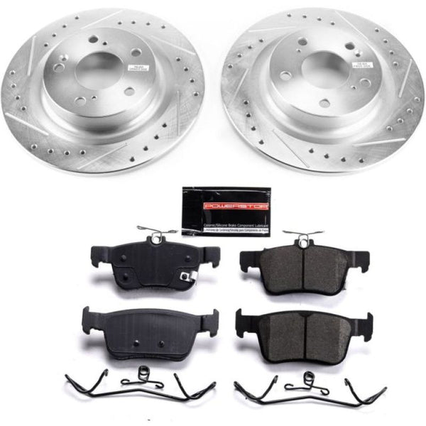 Power Stop 17-19 Honda Civic Rear Z23 Evolution Sport Brake Kit - Bull Strap