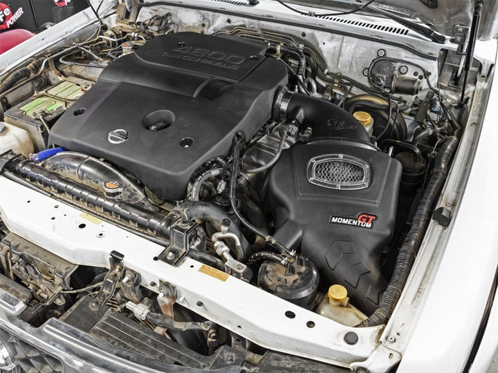 aFe Momentum GT PRO DRY S Cold Air Intake System 01-16 Nissan Patrol (Y61) I6-4.8L - Bull Strap