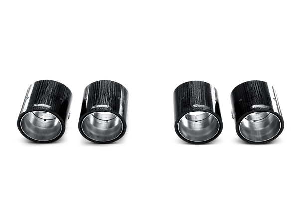 Akrapovic 07-13 BMW M3 (E90/E92/E93) Tail Pipe Set (Carbon) - Bull Strap