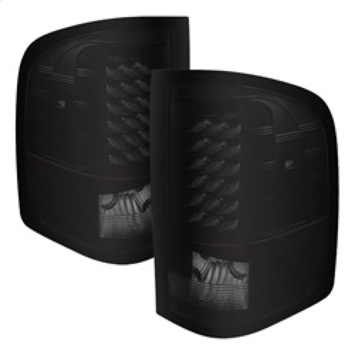 xTune Chevy Silverado 07-13 LED Tail Lights Black Smoke ALT-JH-CS07-LED-BKSM - Bull Strap