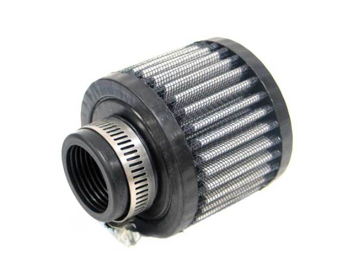 K&N 1.25in Flange ID x 3in OD x 2.5 inch H Rubber Base Crankcase Vent Filter - Bull Strap
