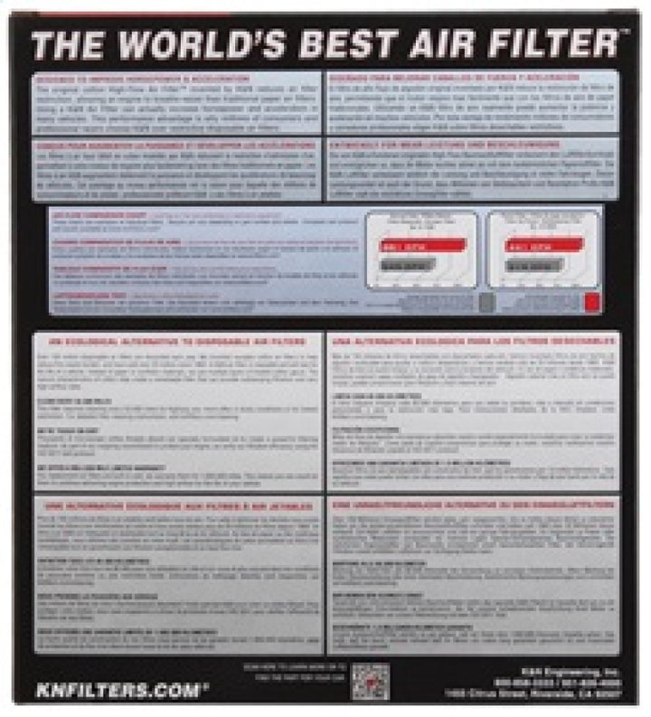 K&N 07 Volvo XC90 3.2L-L6 Drop In Air Filter - Bull Strap