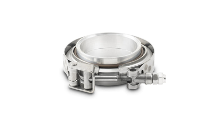 Vibrant AL V-B Flange Assembly for 3in OD Tubing incl 2 AL V-b flanges 1 SS V-B Clamp 1 Viton O-Ring - Bull Strap