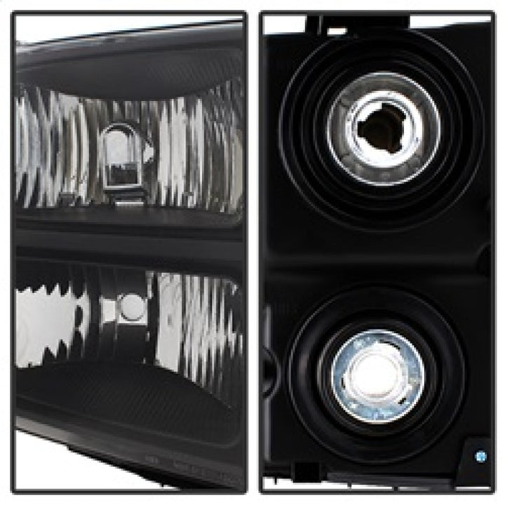 xTune GMC Sierra 07-13 Crystal Headlights Black HD-JH-GSIE07-AM-BK - Bull Strap