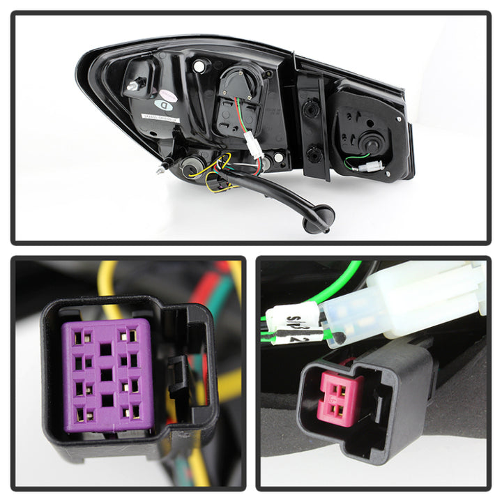 Spyder Chevy Cruze 2011-2014 Light Bar LED Tail Lights Black ALT-YD-CCRZ11-LBLED-BK - Bull Strap