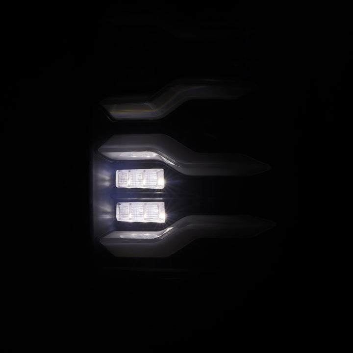 AlphaRex 09-18 Dodge Ram Luxx-Series LED Tail Lights Alpha-Black w/ Activation Light & Seq. Signal - Bull Strap