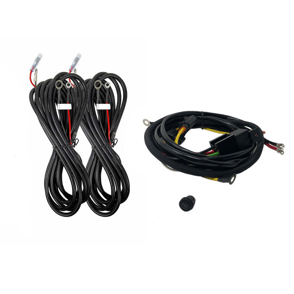 KC HiLiTES Platform One Profile SideCast 4-Light Wiring Kit for 05-23 Toyota Tacoma Double Cab - Bull Strap