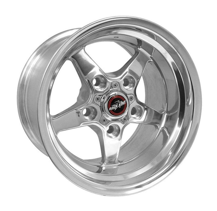 Race Star 92 Drag Star 17x10.5 5x5.5bc 6.5bs Direct Drill Dark Star Polished Wheel - Bull Strap